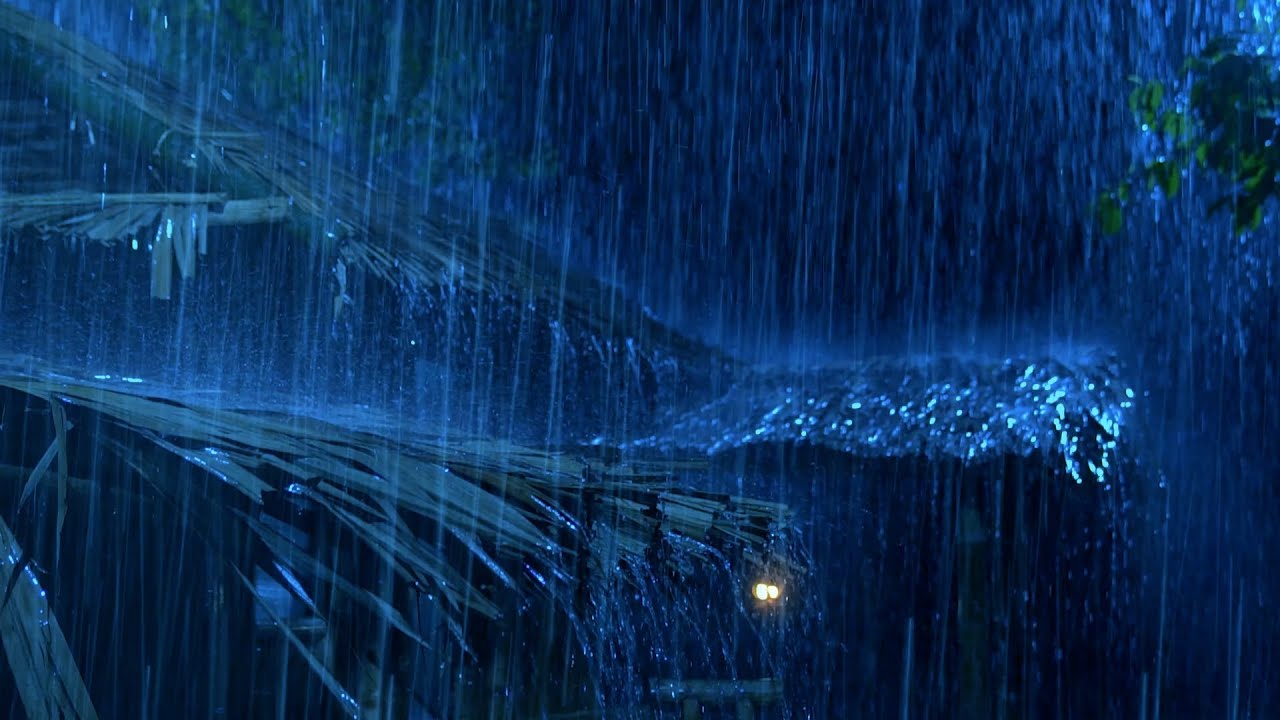 Мгновенно Засыпайте Под Сильным Дождем И Сильным Громом На Крыше.