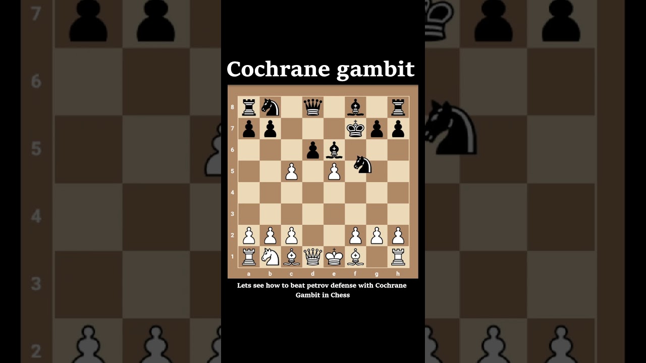 Crush the Petrov Defense with Cochrane gambit