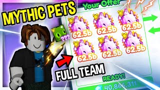 OMG  NOOB Gets *OP* TEAM OF NEW MYTHICALS in Pet Simulator X!