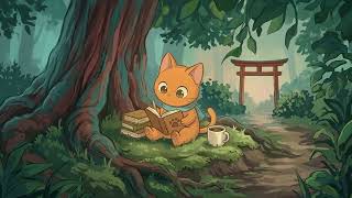 A Quiet Forest Morning 🍃 Garden Study Lofi – Cozy Cat Focus Music - 3 Hours screenshot 5