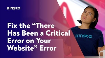 How to Fix “There Has Been a Critical Error on Your Website” Error