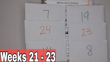 WEEKS 21 THROUGH 23 UPDATE | SAVING $5,050 IN 1 YEAR |100 ENVELOPE CHALLENGE| 2021 SAVINGS CHALLENGE