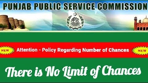 PPSC New Policy Regarding Number of Chances