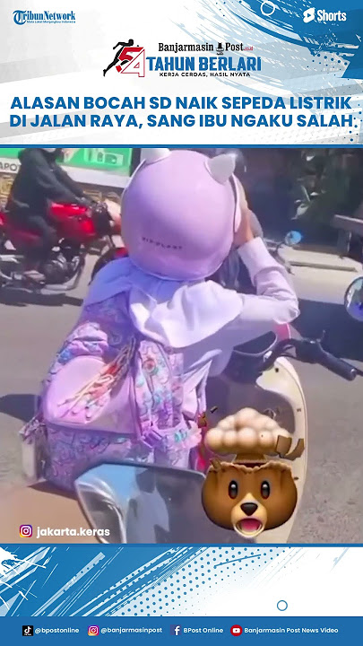 Anak SD Nyetir Sepeda Listrik Sendirian di Jalan Raya, Sang Ibu Ceritakan Alasannya