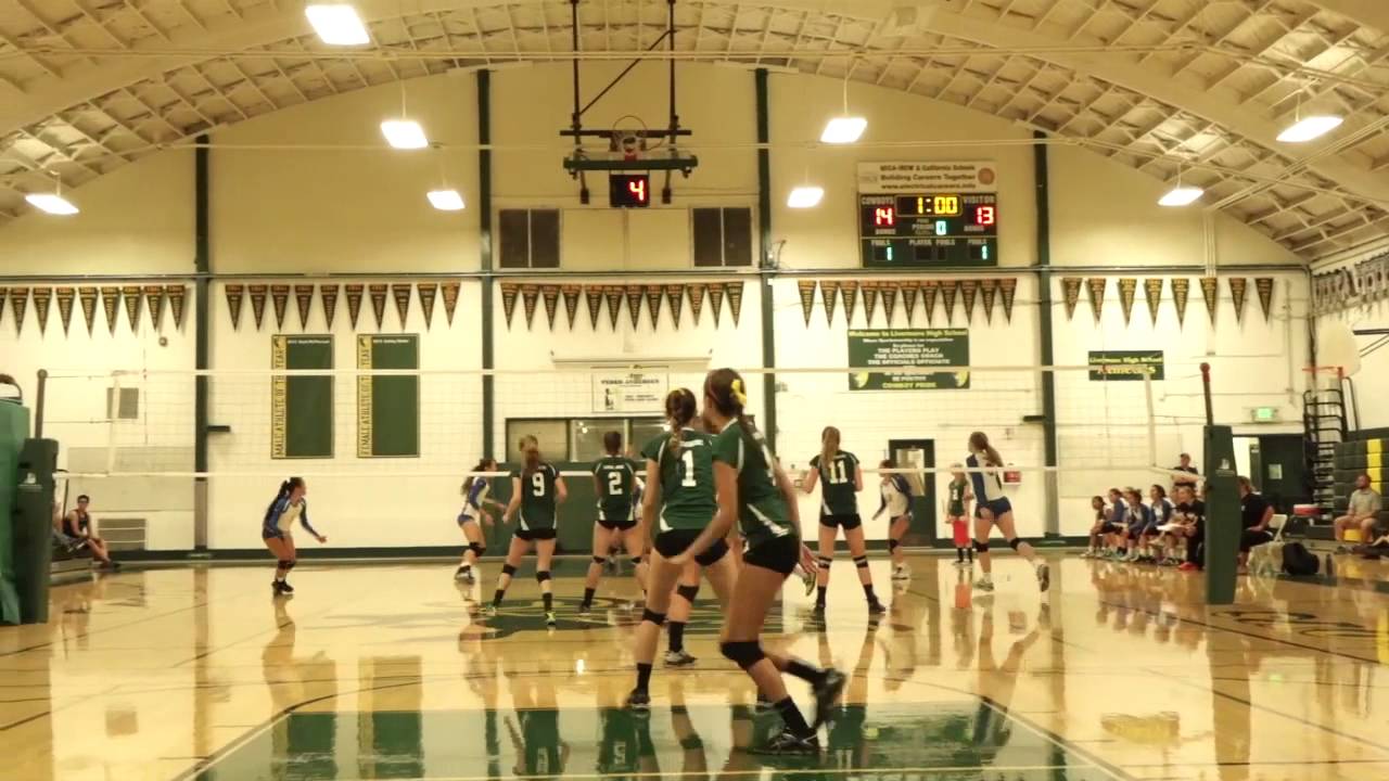 140917 LIVERMORE HIGH VARSITY GIRLS VOLLEYBALL 3RD SET WITH NEWARK