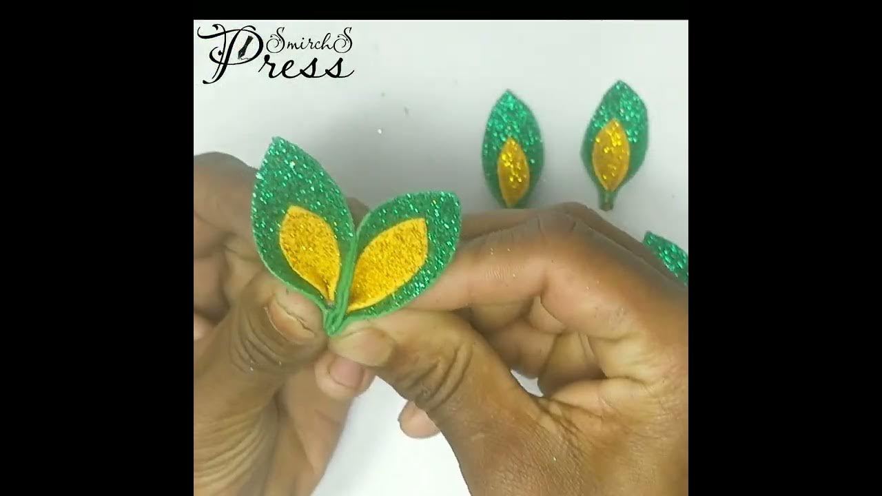 How to make Glitter Flowers DIY Foam sheet Craft Ideas YouTube