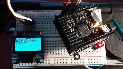 MicroPython on pyboard to display text on OLED (with I2C interface ssd1306)