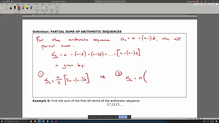 Arithmetic Sequences - PRECALCULUS