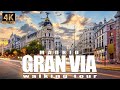 [4K] MADRID. GRAN VÍA Walking Tour. The most famous street in Madrid | Spain | 2021