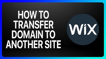 How To Transfer Domain To Another Site Wix Tutorial