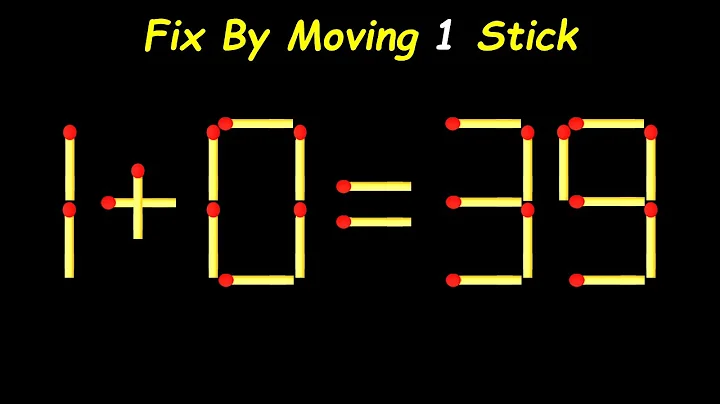 IQ Test: Move One Matchstick to Make the Equation Correct!