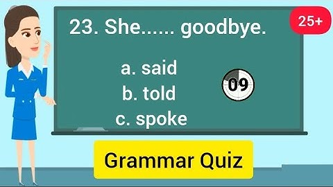 Grammar Quiz: 25 Questions Level Test- Beginner improve speaking skills