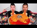 VOLCANO SPICY BATTLE • FIRE NOODLE RACE CHALLENGE • Mukbang & Recipe