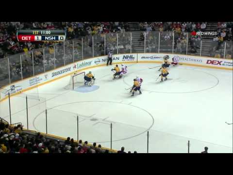Pavel Datsyuk decks Shea Weber [HD]