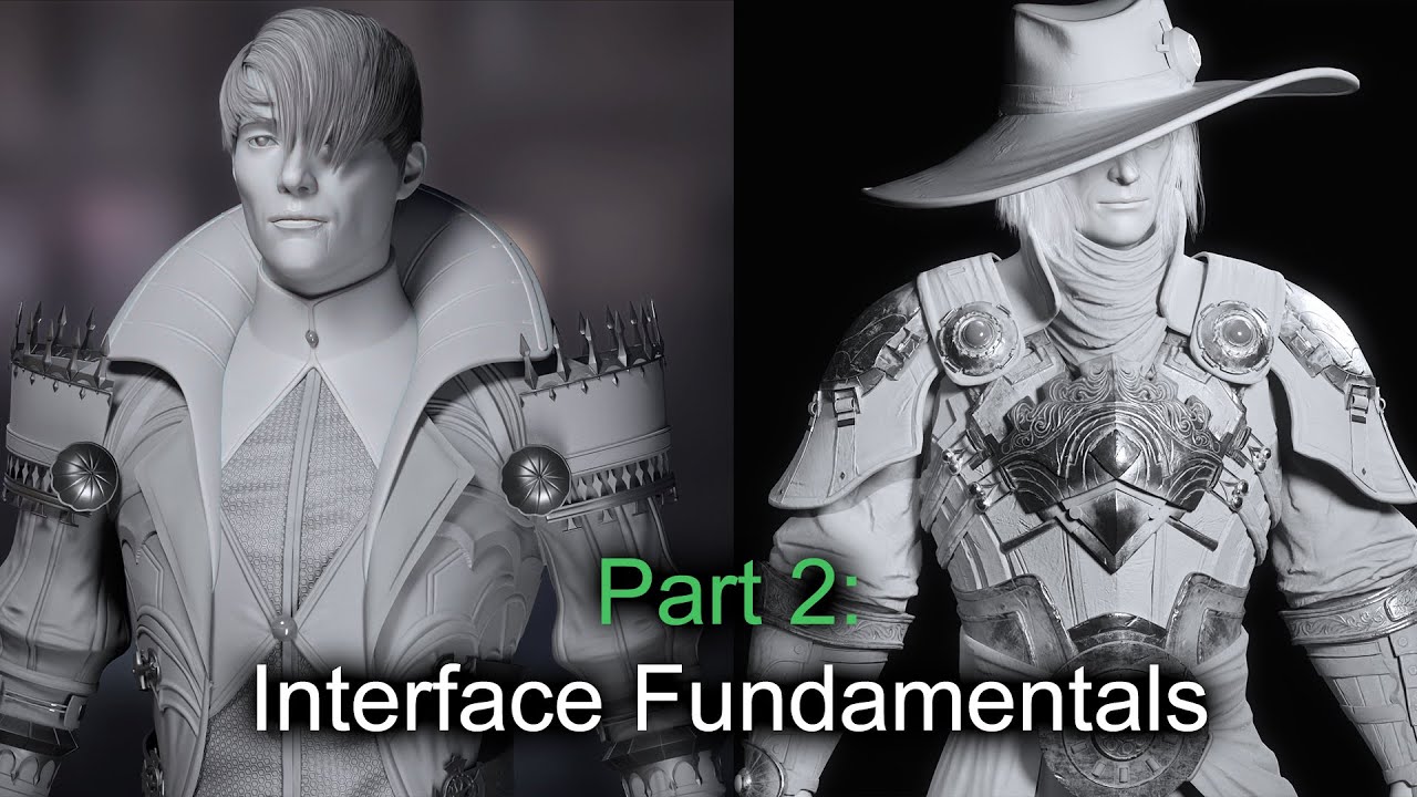 Part 2 ( Interface Fundamentals ) - Zbrush for beginners Tutorial ...