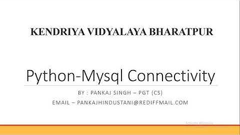 Python MySQL connectivity - Part 1