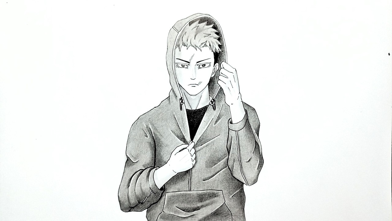 How to draw Yuji Itadori from jjk series