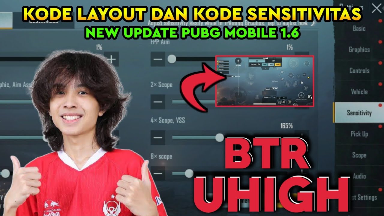 Kode Layout Btr Uhigh 2021 & Kode Sensitivitas BTR Uhigh Terbaru | Sensitivitas Pubg Mobile Terbaik