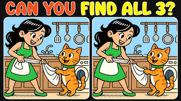 🧩 Find 3 Differences Between Two Pictures | Challenge + Solutions! 🧠