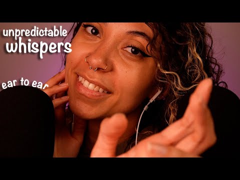 *INTENSE & UNPREDICTABLE* Ear to Ear Whispers + Inaudible Whispers ~ ASMR #sleepaid