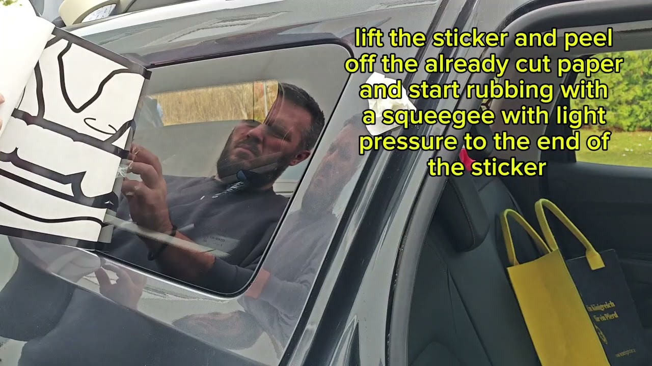 Dacia Duster 2 Installation Topography vinyl sticker rear side window