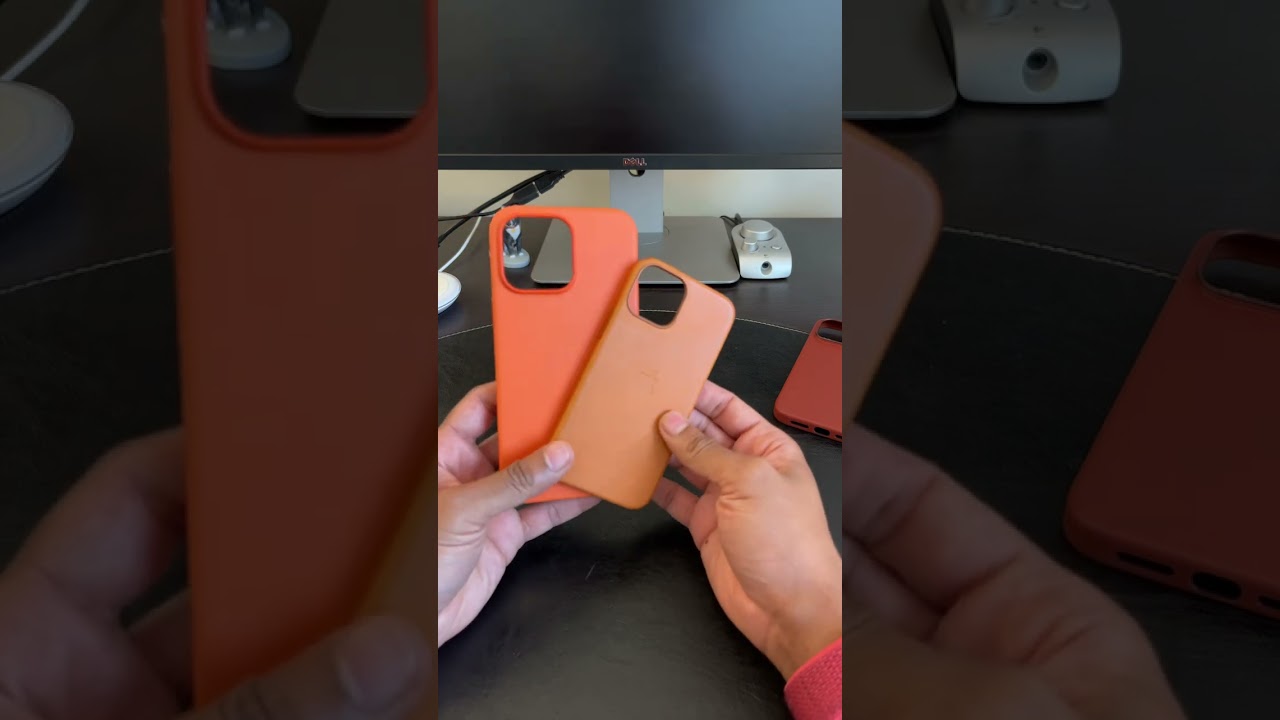 iPhone 14 Pro Max and Orange Leather Case Unboxing 