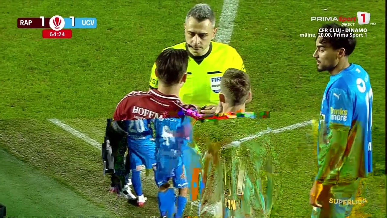 Rapid - Craiova, întrerupt de gazele lacrimogene. Situaţie tensionată în Giuleşti