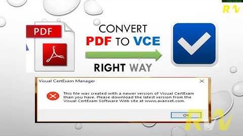 convert any PDF to VCE  for Ever |Do it Yourself |Right Way
