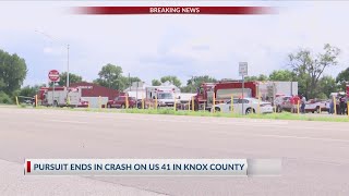 Sullivan Co. pursuit ends in crash on U.S. 41 in Knox Co.