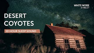 Desert Savanna Coyotes and Wildlife Sleep Sound - 10 Hours - Black Screen