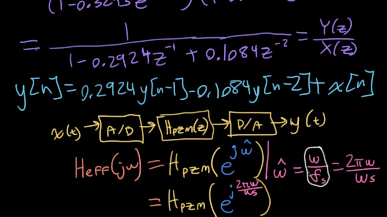 ECE3084 Lecture 50: Digital Filter Design via Pole-Zero Mapping (Signals and Systems, Summer 2020)