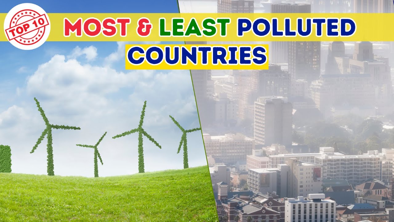 Top 10 Most & Least Polluted Countries in the World 🌍| Air Quality Rankings 🌿💨"
