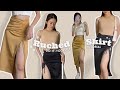 DIY RUCHED SKIRT (High-Slit Midi Skirt) | VILLAMOR TWINS