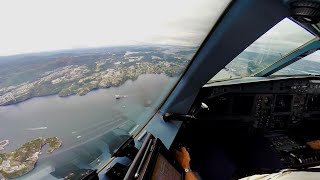 Landing In Bergen With Airbus 340