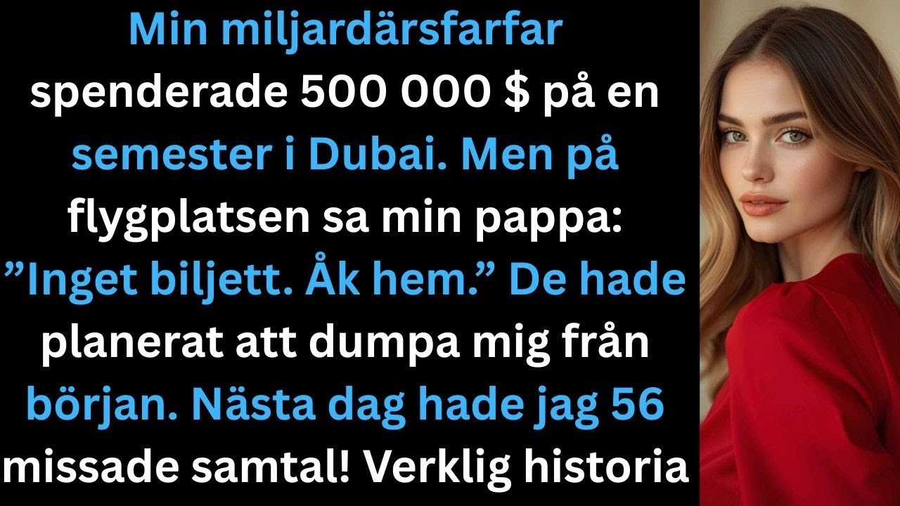 Jag stod vid incheckningsdisken på flygplatsen när min pappa vände sig mot min farfar och sa: ”Ingen biljett. Åk hem.” Min miljardärfarfar hade precis betalat en halv miljon dollar för vår...