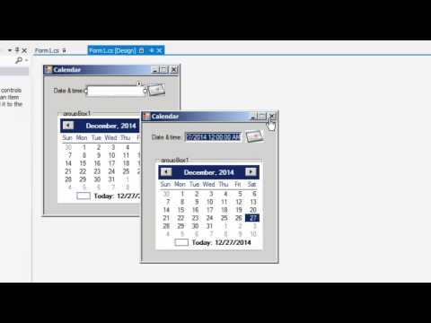 Visual Studio: Visual C# Calendar example
