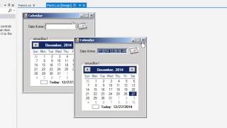 Visual Studio: Visual C# Calendar example