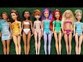 ASMR Most Popular Disney Prencess Mattel Dolls lots of colorful rainbow Dresses unpacking toys 4
