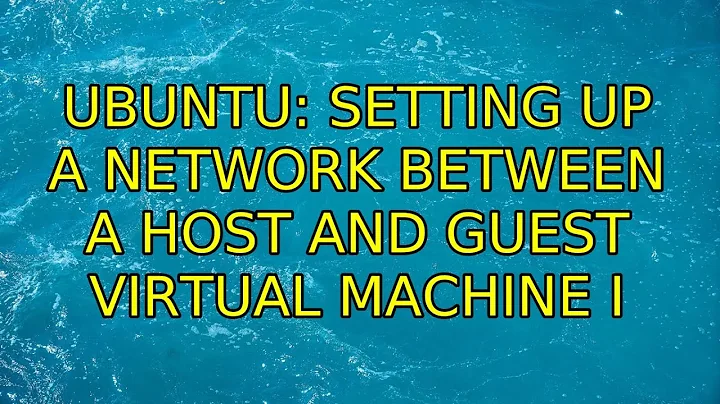 Ubuntu: Setting up a network between a host and guest virtual machine (2 Solutions!!)
