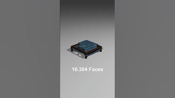 3D cloth simulation from 1 face to 16384 faces #blender #animation #3dart