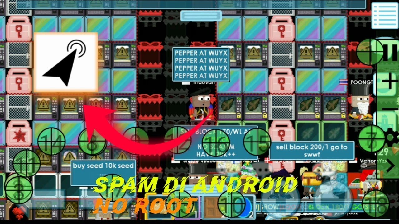 CARA SPAM DI ANDROID (NO ROOT) - Growtopia