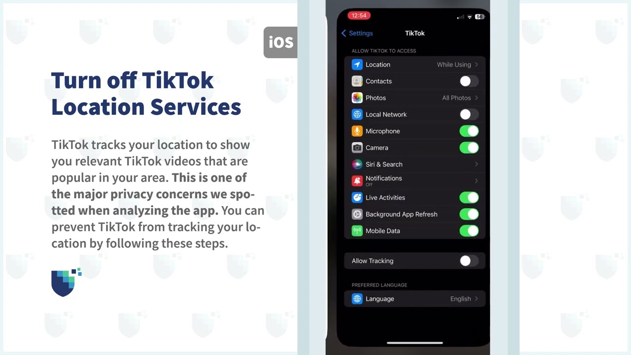 How to Turn Off TikTok Location Services on iOS. #privacy #tiktok #vpnoverview