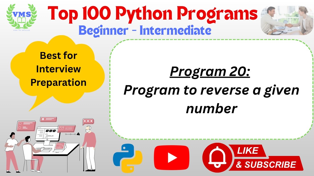 Python Program 020 | Reverse a Number in Python | Python Basic Program ...