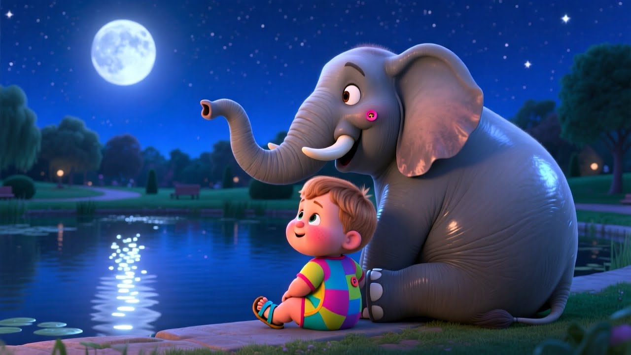 Water Splash Party With Elephant and Baby | Fun Nursery Rhyme Song for Kids