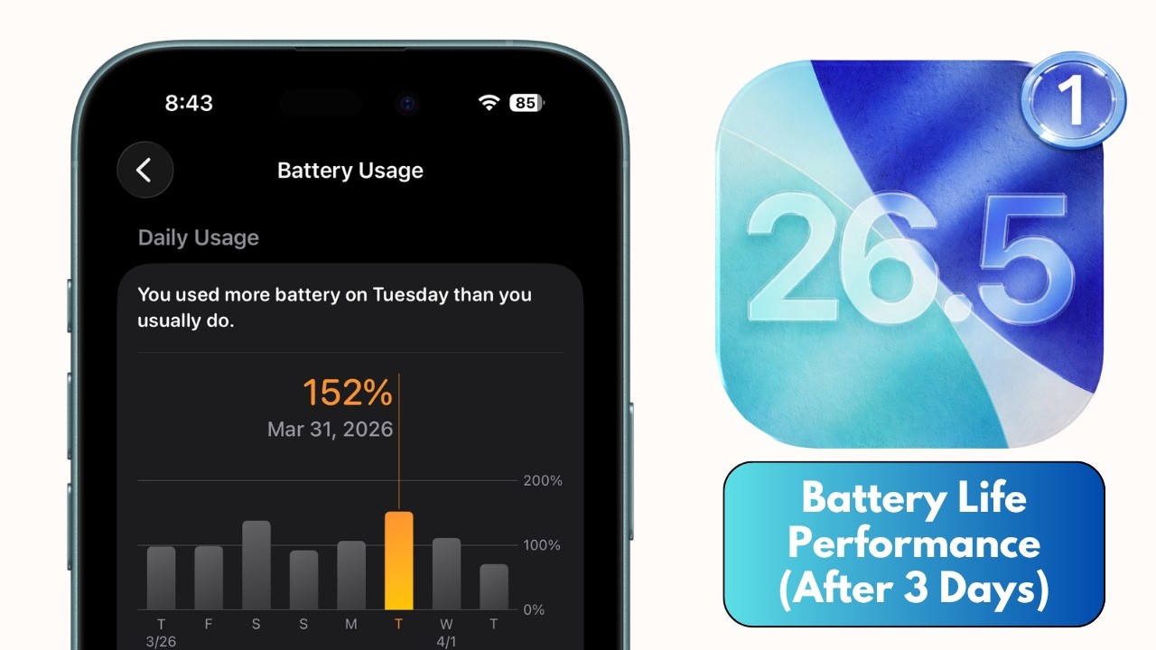iOS 26.5 Beta 1 Battery Life & Performance (After 3 Days) - YouTube