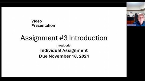 Assignment #3 Video Introduction Video Recording