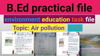 B. Ed 2nd year task and assignment file of environment education#airpollution#evs#pollutiontopic