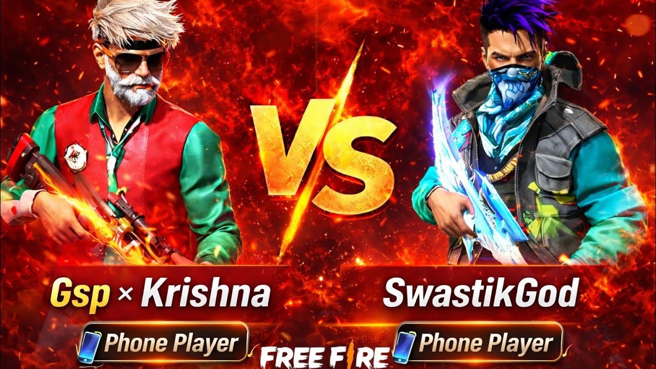 “Free Fire Epic Battle: Gsp ✕ Krishna VS SwastikGod ⚔️”