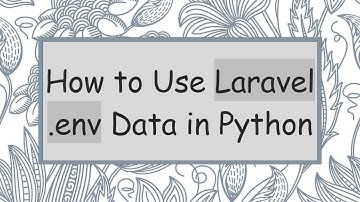 How to Use Laravel .env Data in Python