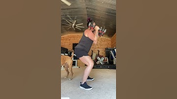 Hammer curl to squat